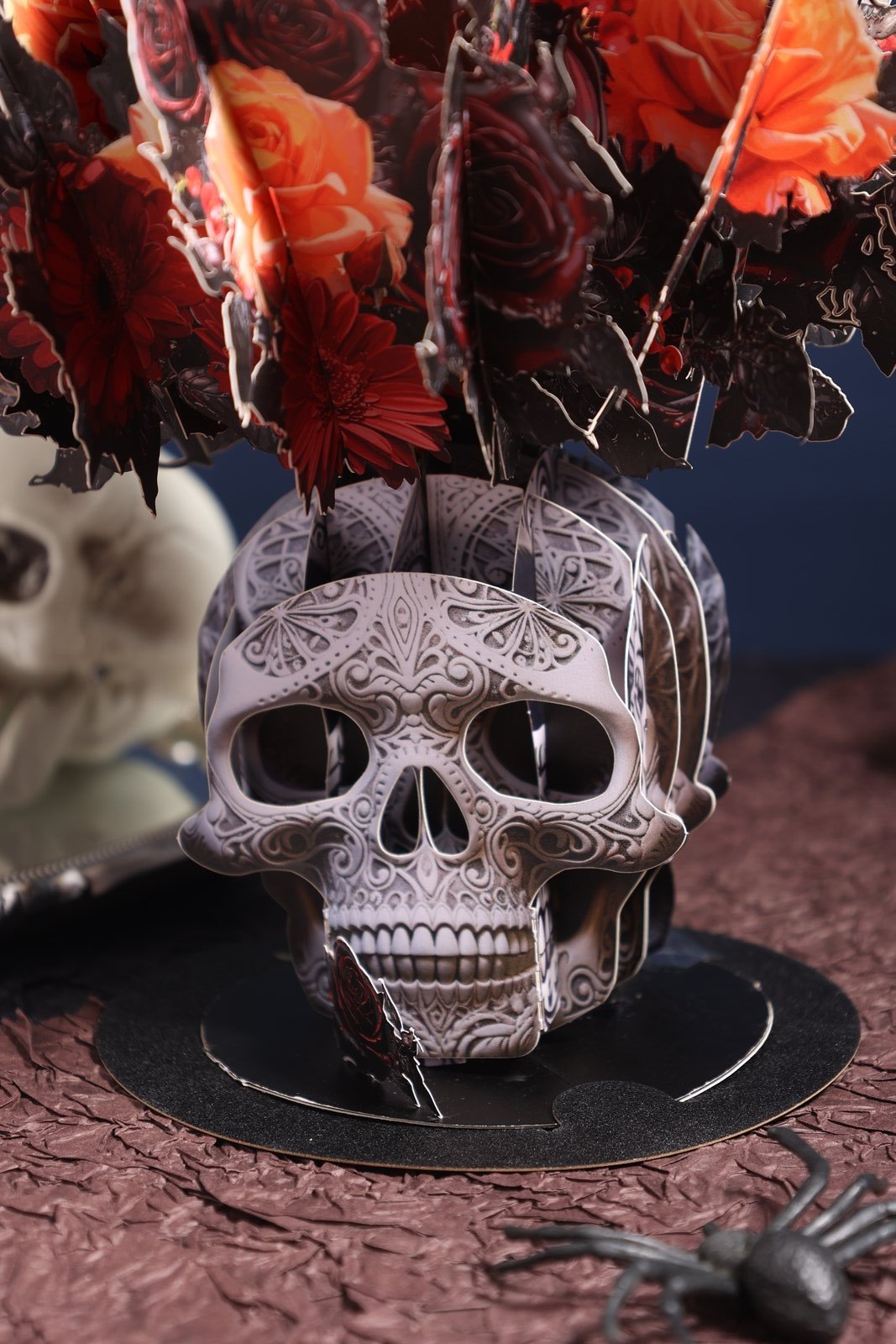 Halloween Spooky Flower Bouquet Pop Up Card