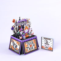 Halloween Gnome Box Purple Card