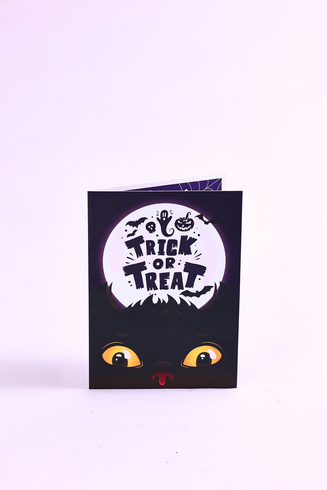 Halloween Black Cat Crescent Moon 3D Pop Up Card