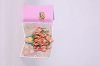 Pink Flower Bouquet Flip Pop Up Card