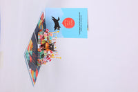 Black Cat Red Balloon Flip Pop Up Card