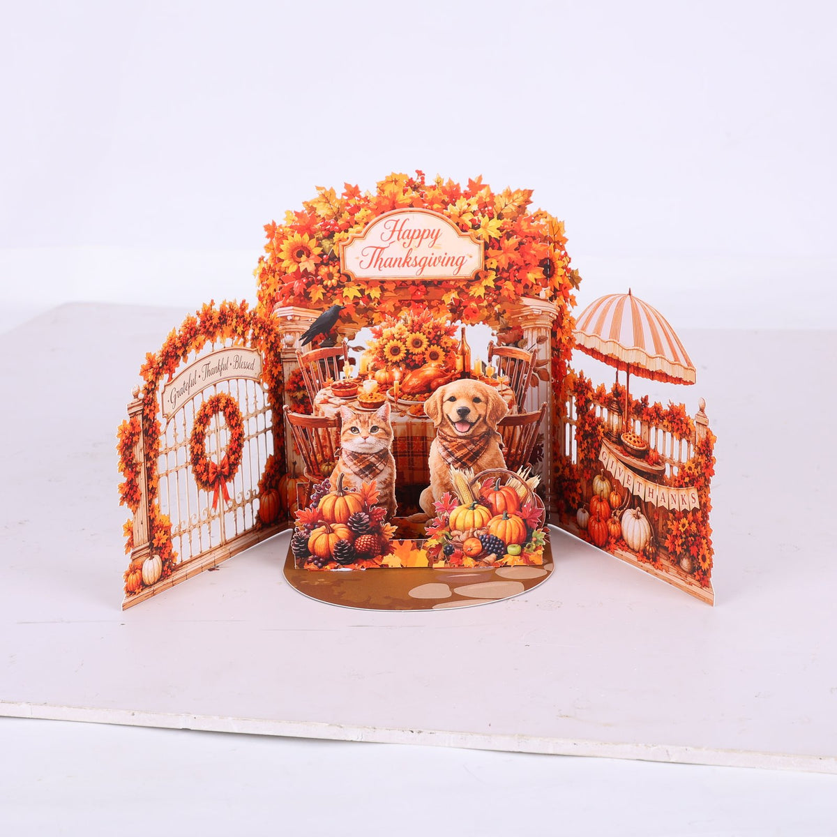 Thanksgiving Double Door 3D Pop Up Card