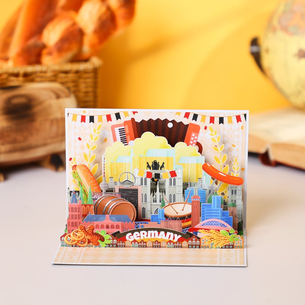 Germany City 90° 3D Pop Up Card