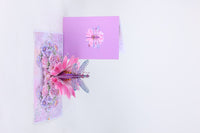Purple Dragonfly Chrysanthemum Greeting Card