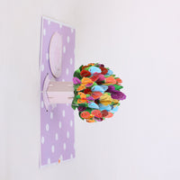 Berry Floral Branch Flip Pop Up Card