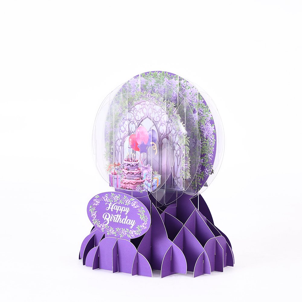 Purple Magic Garden Crystal Ball Card