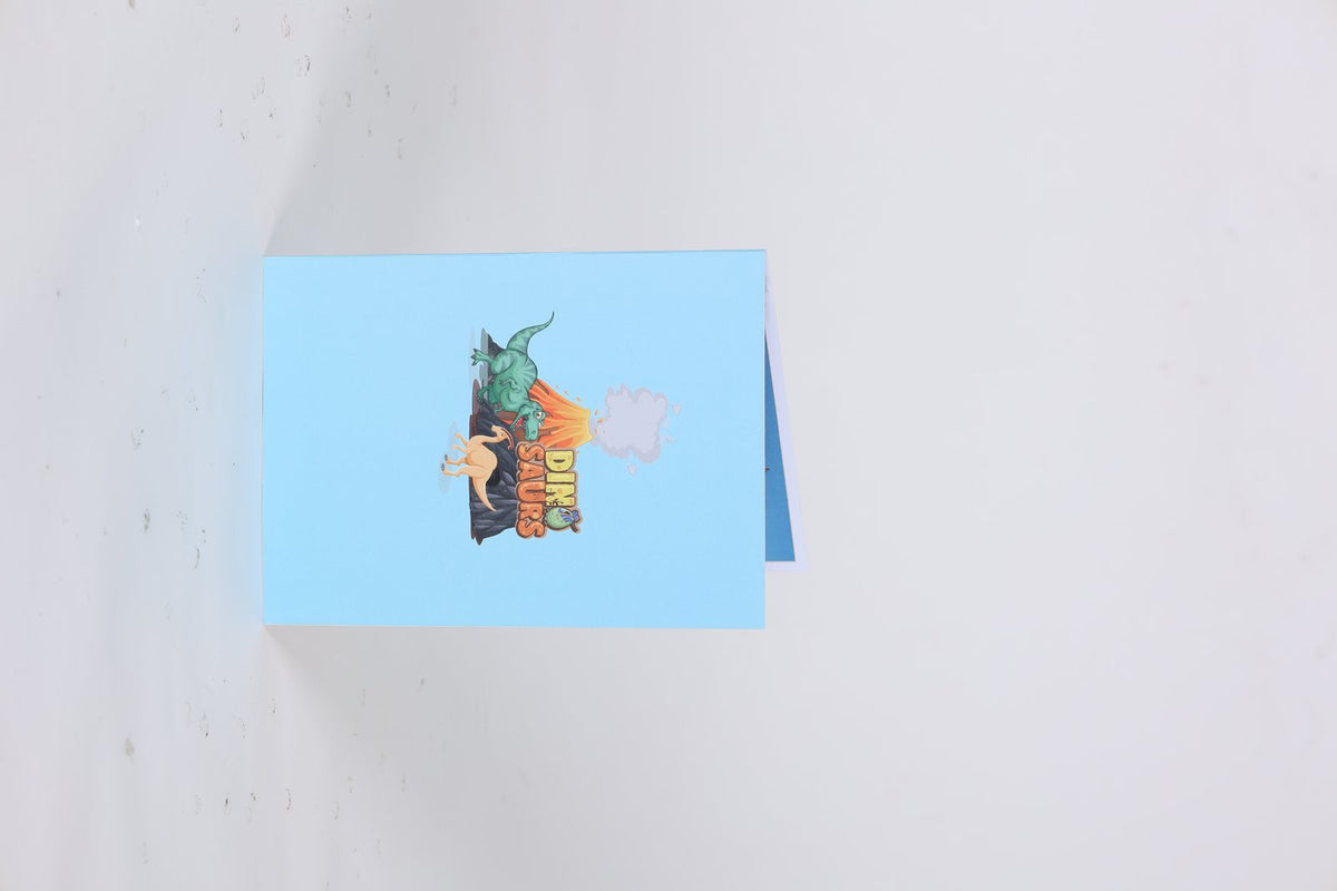 Dinosaur Volcano 3D Pop Up Card