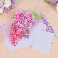 Pink Wisteria Flip Pop Up Card