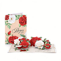 Red Rose Flip Pop Up Card