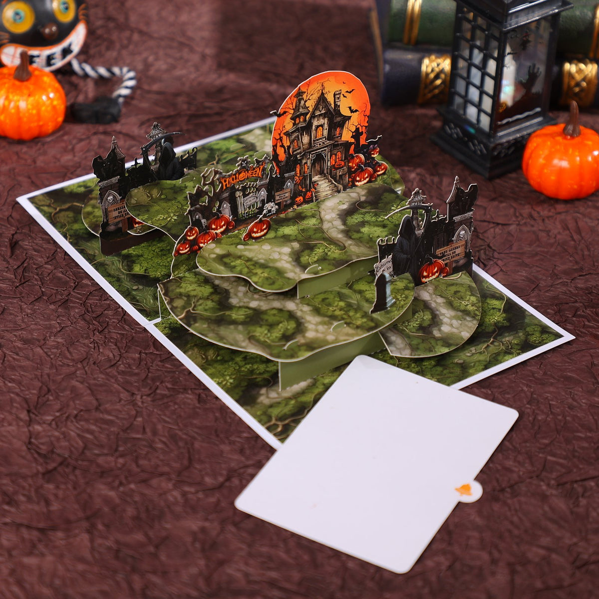 Grim Reaper Halloween Flip Pop Up Card