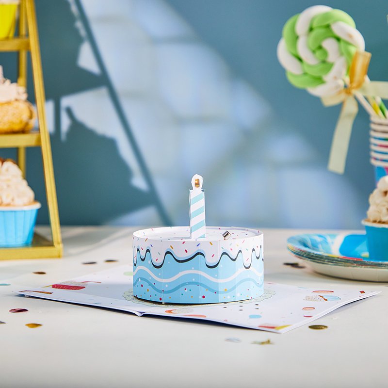 LED Lights & Music Birthday Cake Pop Up Card