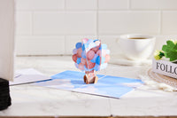 Hot Air Balloon Bear 3D Pop Up Card For Him