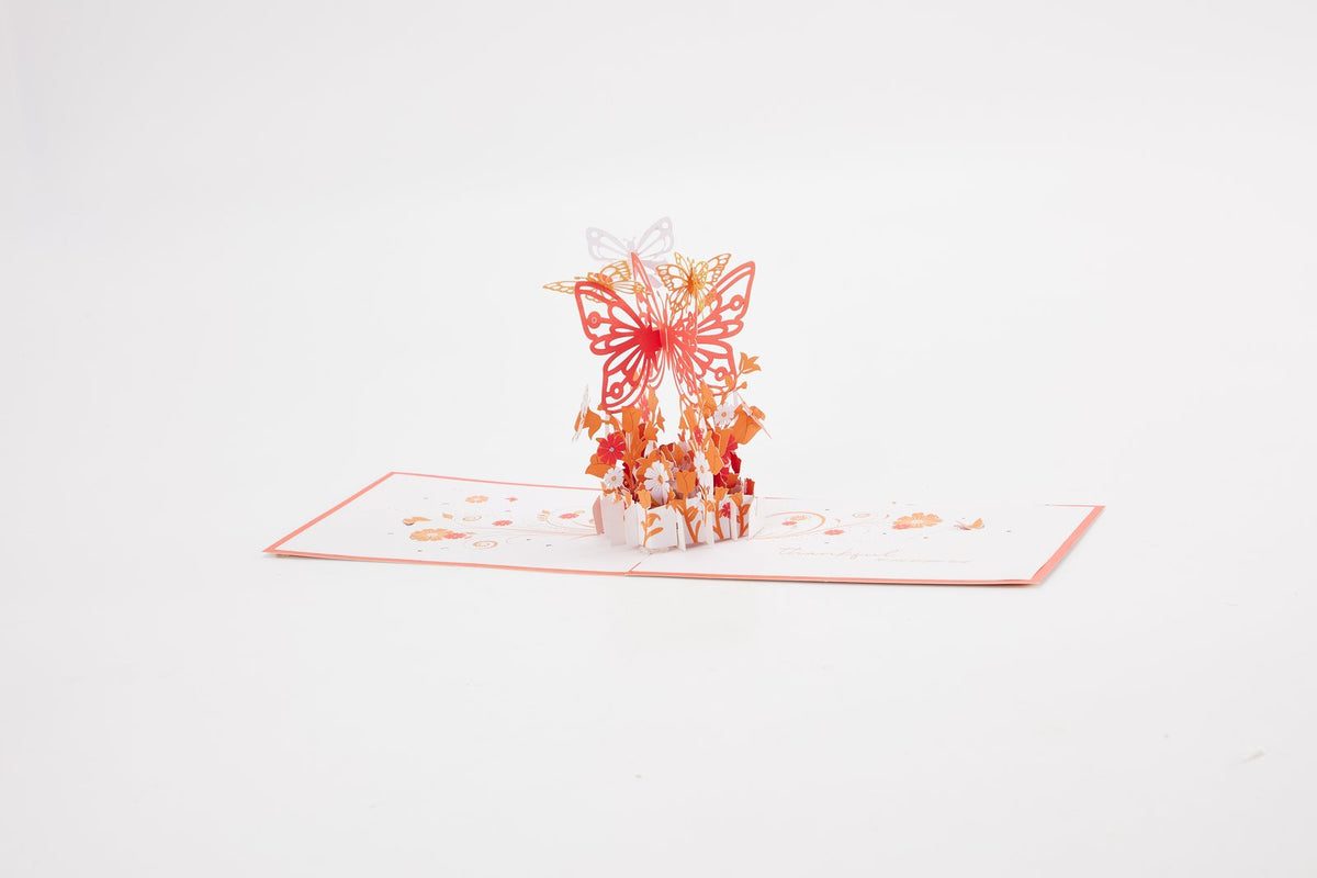 Butterfly Flower Cluster Pop Up Card