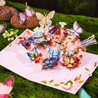 Butterfly Flower Cluster 3D Pop Up Card