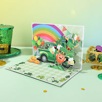 90 Degree Folding St. Patrick's Day Pop Up Card