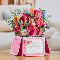 High Quality Mixed Floral 3D Pop-Up Greeting Card – Butterfly & Flower Design