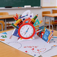 Back To School Clock Greeting Card