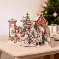 Vintage Santa Claus House Double Door Card