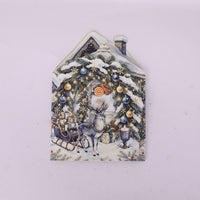 Blue Christmas Double Door Pop Up Card