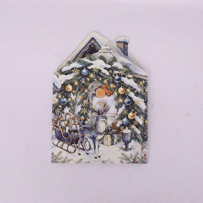 Blue Christmas Double Door Pop Up Card