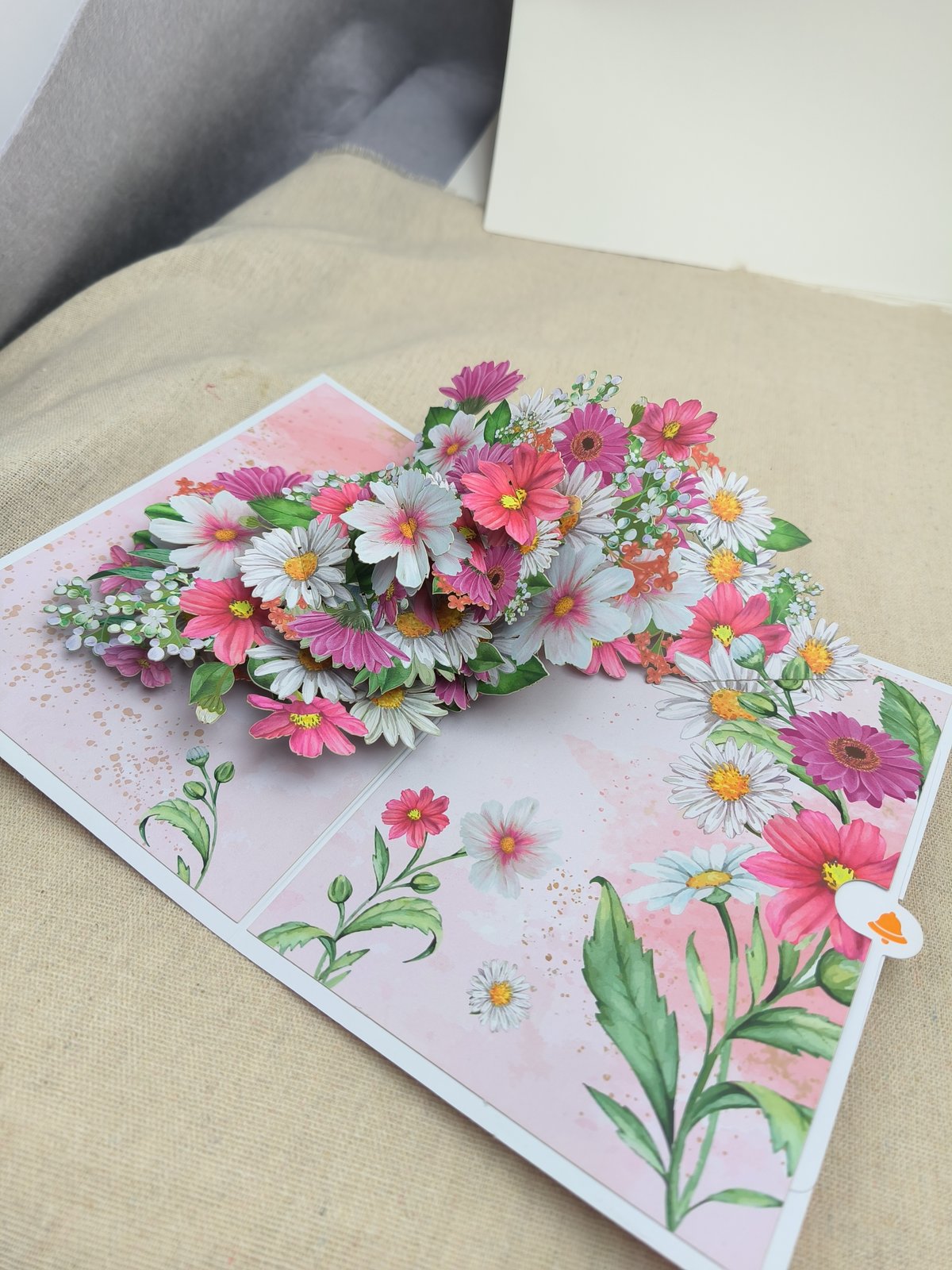 Pink Daisy Greeting Card