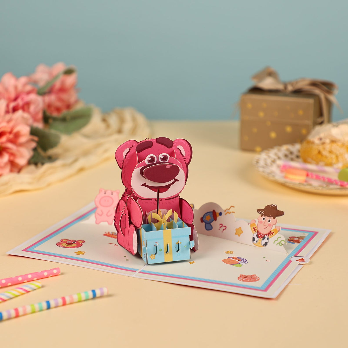 Strawberry Bear Greeting Card