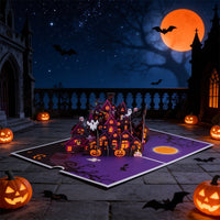 Halloween Haunted House Greeting Card