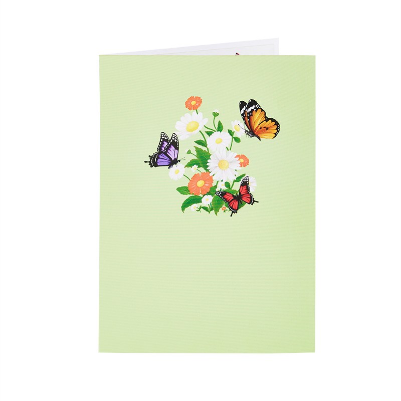 Mother's Day Butterfly Flower Basket Pop Up Card