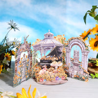 Yellow Daisy Double Door Garden 3D Pop Up Card