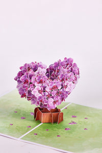 Orchid Heart Greeting Card