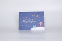 Christmas Theme Park 90° Greeting Card