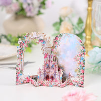 Romantic Garden Castle Greeting Card