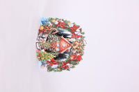 Christmas Floral Wreath Arch Card