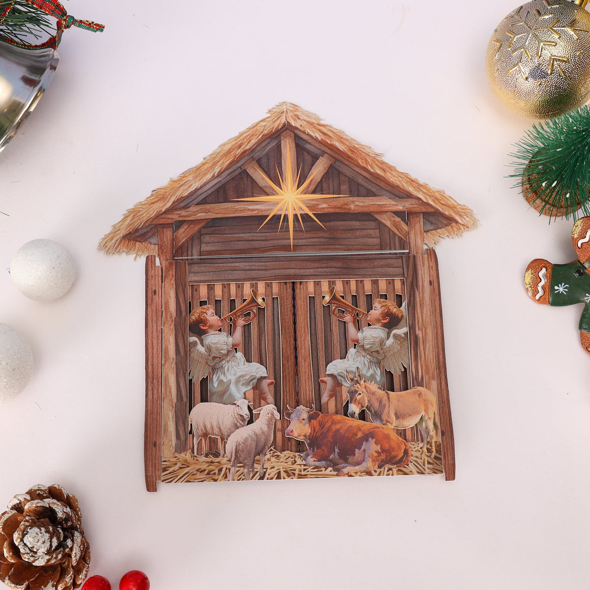 Nativity Theater Greeting Card