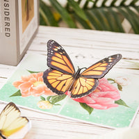 Butterfly Rose Flip Pop Up Card