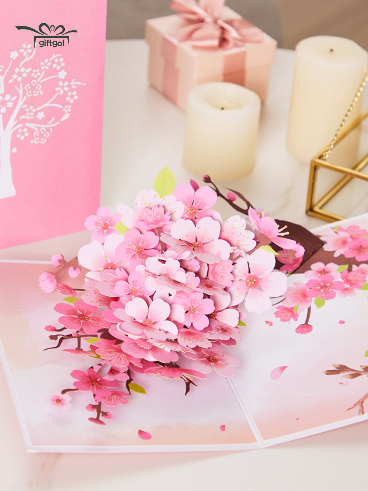Cherry Blossom Tree 3D Pop Up Card