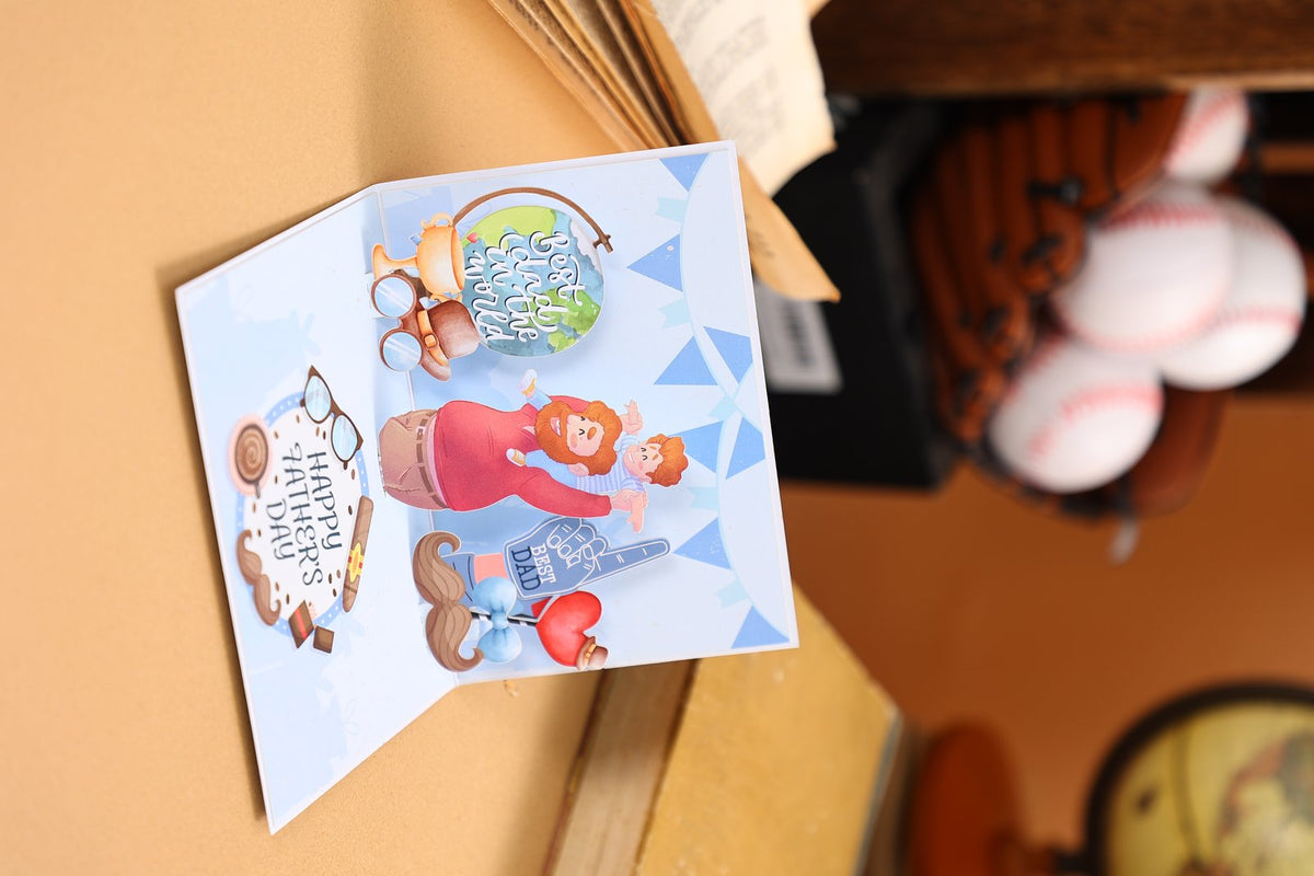 Father's Day Sports Father And Son 90° Greeting Card