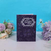 Purple Valentine's Day Flip Pop Up Card