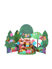 Forest Puppy Balloon Birthday Greeting Card