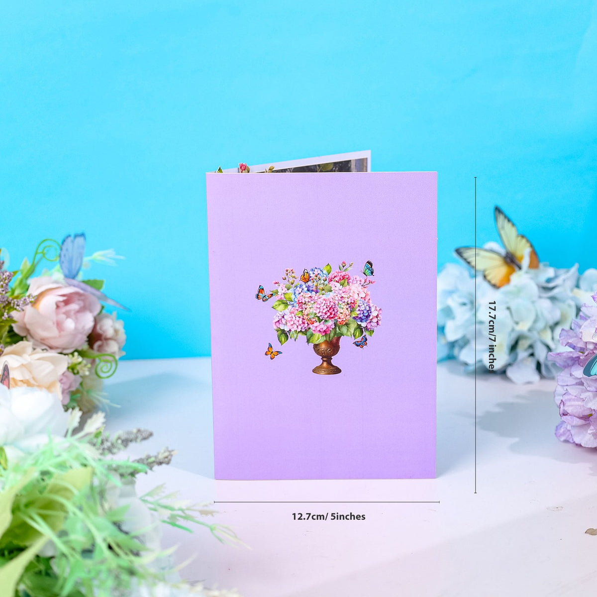 Hydrangea Vase 3D Pop Up Card