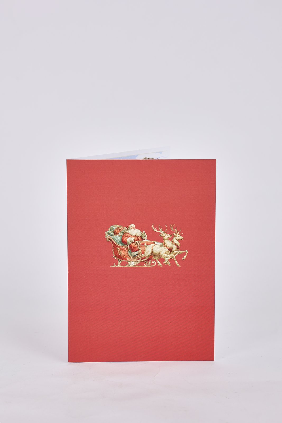 Santa Claus Sleigh Flip Pop Up Card