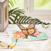Butterfly Rose Flip Pop Up Card