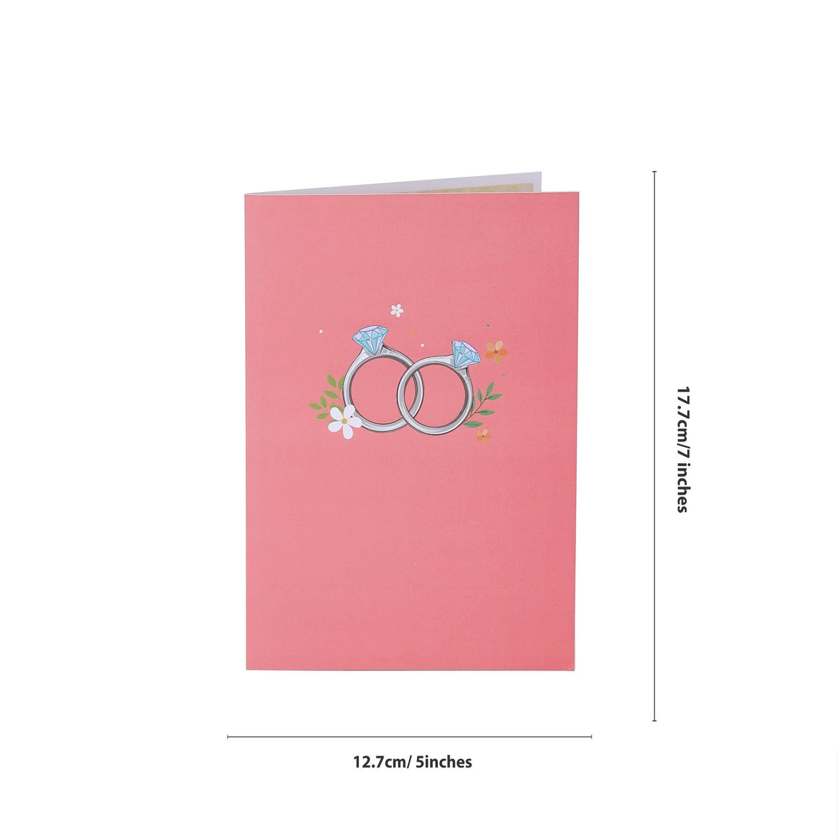 Blue Diamond Ring Proposal 3D Pop Up Card