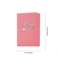 Blue Diamond Ring Proposal 3D Pop Up Card