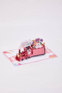 Birthday Train 3D Pop Up Greeting Card