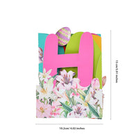 Easter Letter H Floral Art Greeting Card