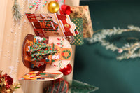 Cat Christmas Tree Double Door 3D Pop Up Card