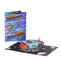 Space Airplane Flip Pop Up Card