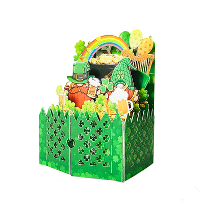St. Patrick's Day Double Door Flower Box Card