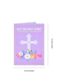 Cross Floral Flip Pop Up Card